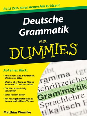 cover image of Deutsche Grammatik fur Dummies